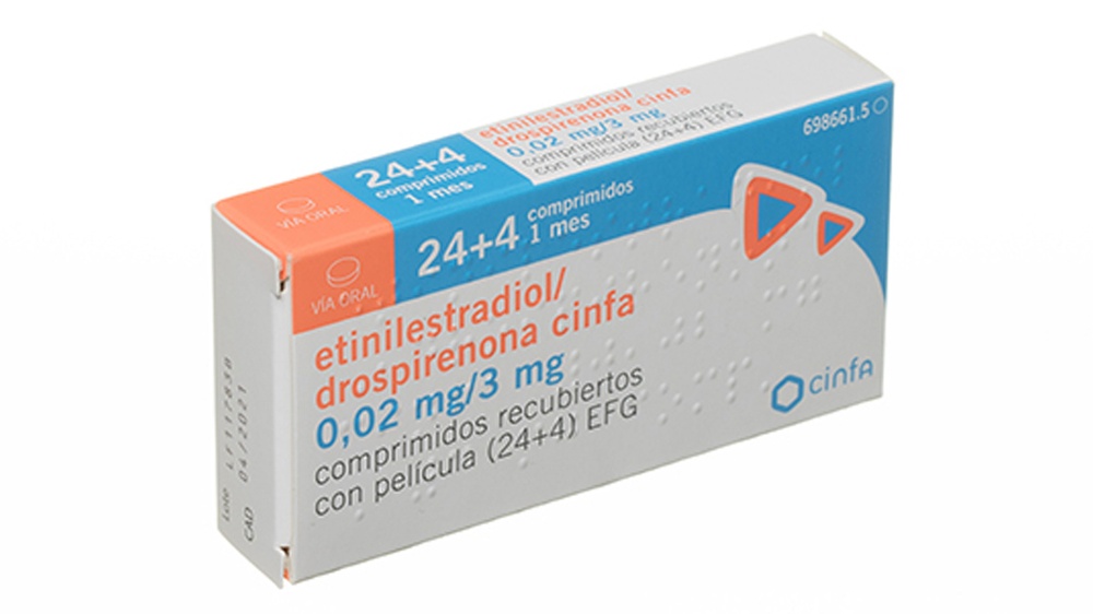 DROSPIRENONA/ETINILESTRADIOL CINFALAB 3mg / 0,02mg COMPRIMIDOS REVESTIDOS POR PELÍCULA (24+4) Genérico