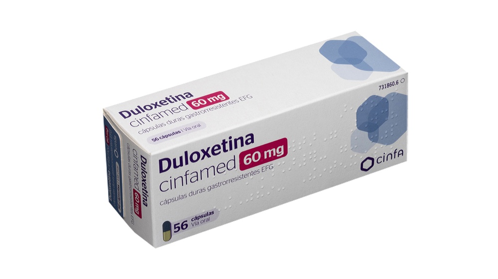 DULOXETINA CINFAMED 60 mg CÁPSULAS DURAS GASTRORRESISTENTES