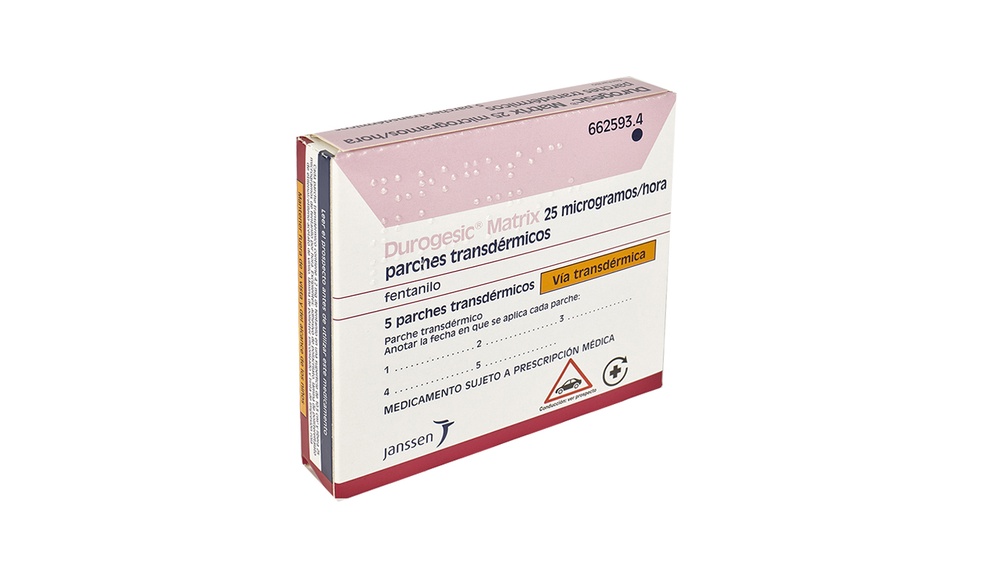 DUROGESIC MATRIX 25 microgramas/hora adesivos transdérmicos