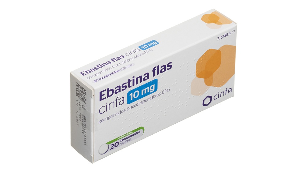 EBASTINA FLAS CINFA 10 mg COMPRIMIDOS ORODISPERSÍVEIS