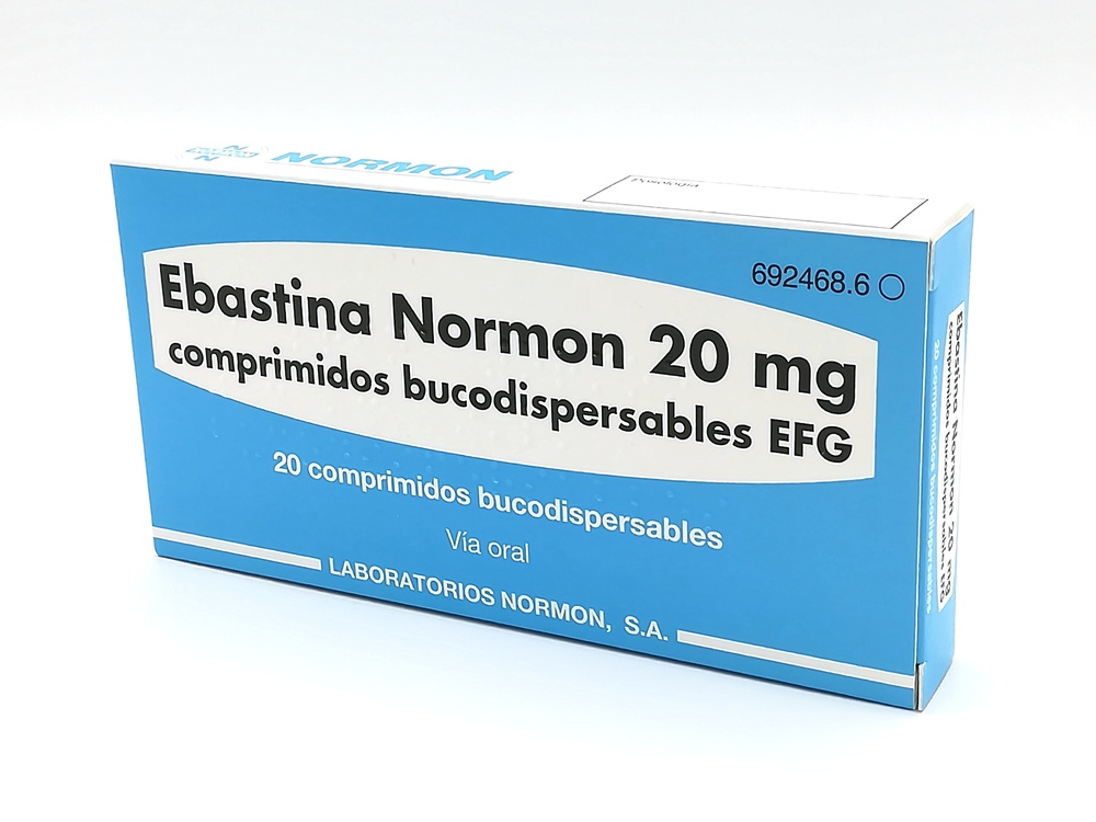 EBASTINA NORMON 20 mg COMPRIMIDOS ORODISPERSÍVEIS