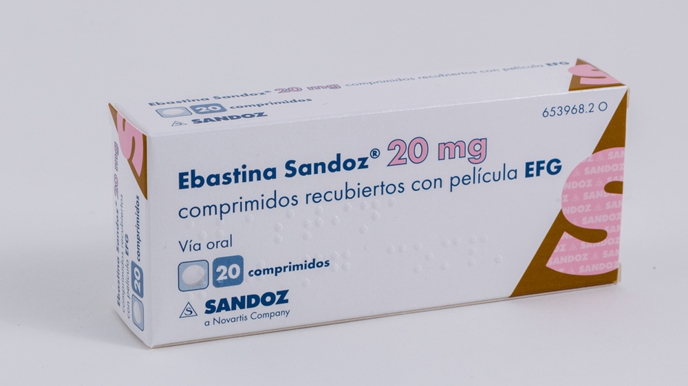 EBASTINA SANDOZ 20 mg COMPRIMIDOS REVESTIDOS POR PELÍCULA