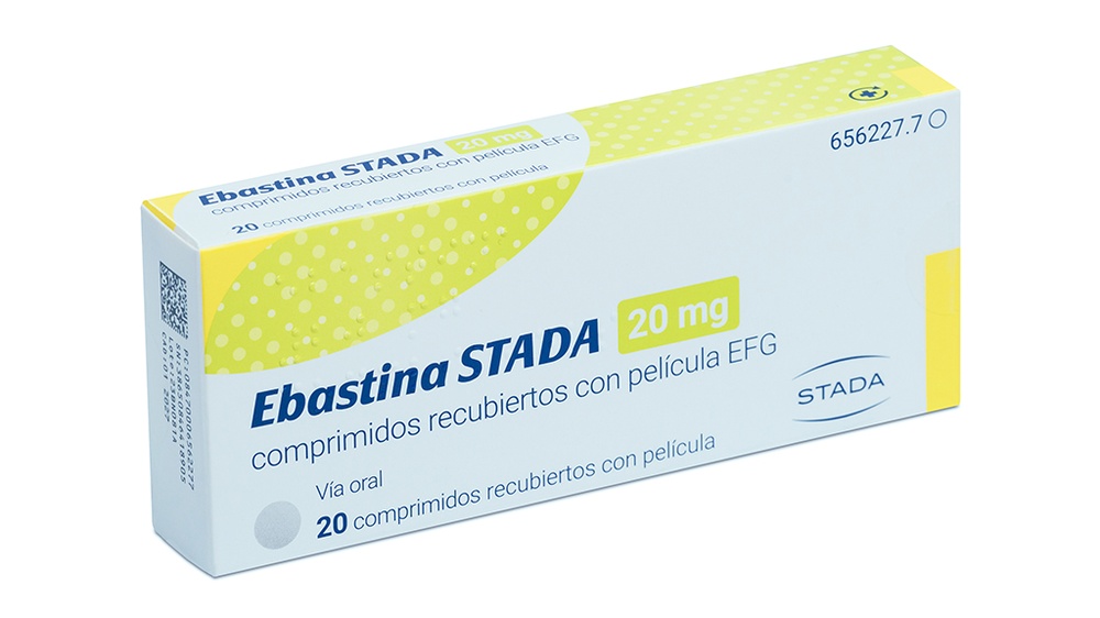 EBASTINA STADA 20 mg COMPRIMIDOS REVESTIDOS POR PELÍCULA