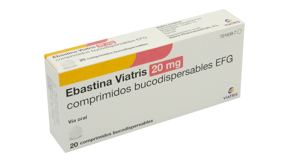 EBASTINA VIATRIS 20 mg COMPRIMIDOS ORODISPERSÍVEIS