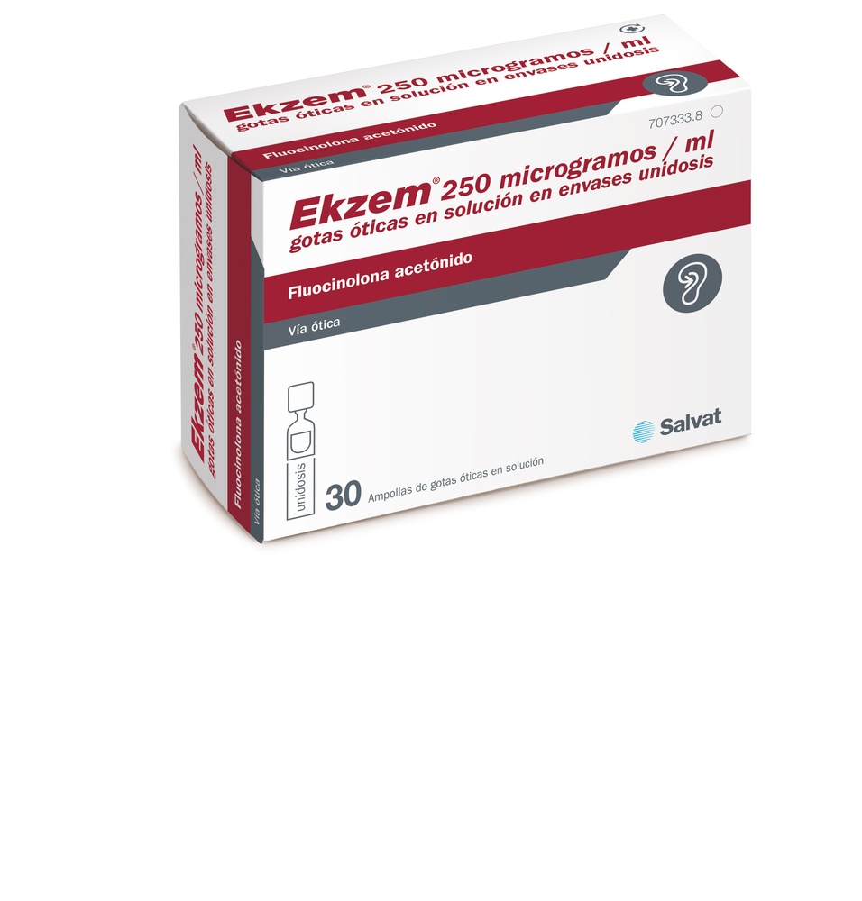 EKZEM 250 microgramas/ml gotas óticas em solução em embalagens unidose
