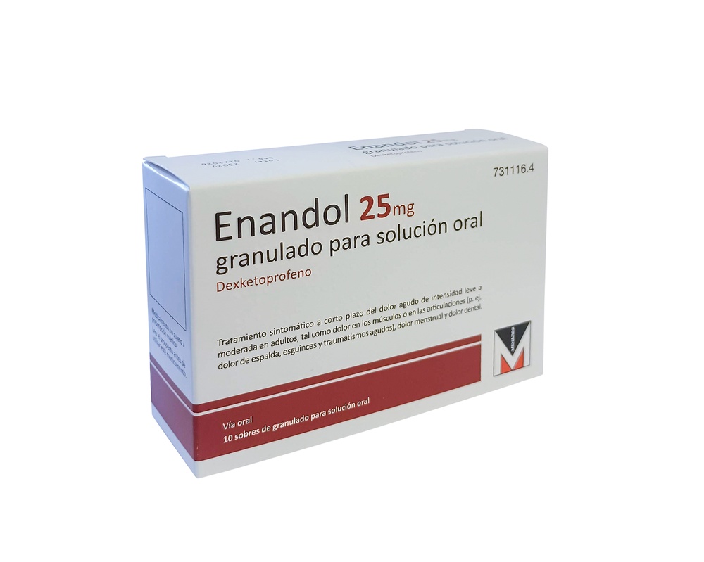 ENANDOL 25 mg GRÂNULOS PARA SOLUÇÃO ORAL
