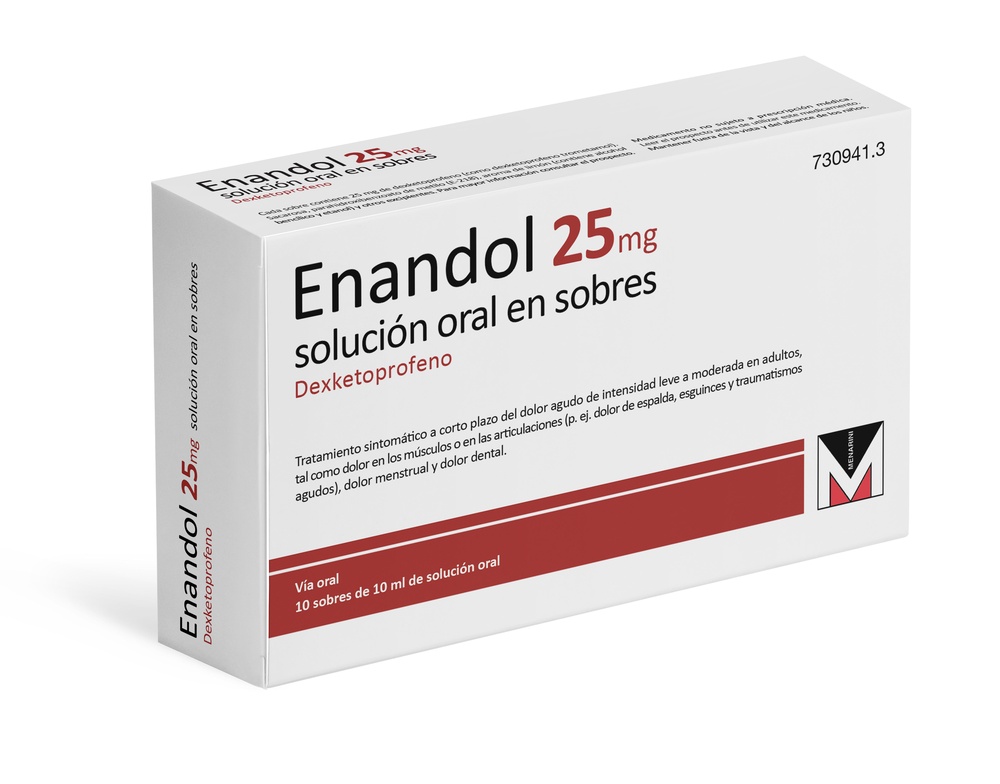 ENANDOL 25 mg SOLUÇÃO ORAL EM SACHÉS