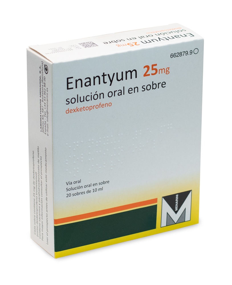 ENANTYUM 25 mg SOLUÇÃO ORAL EM SAQUETE