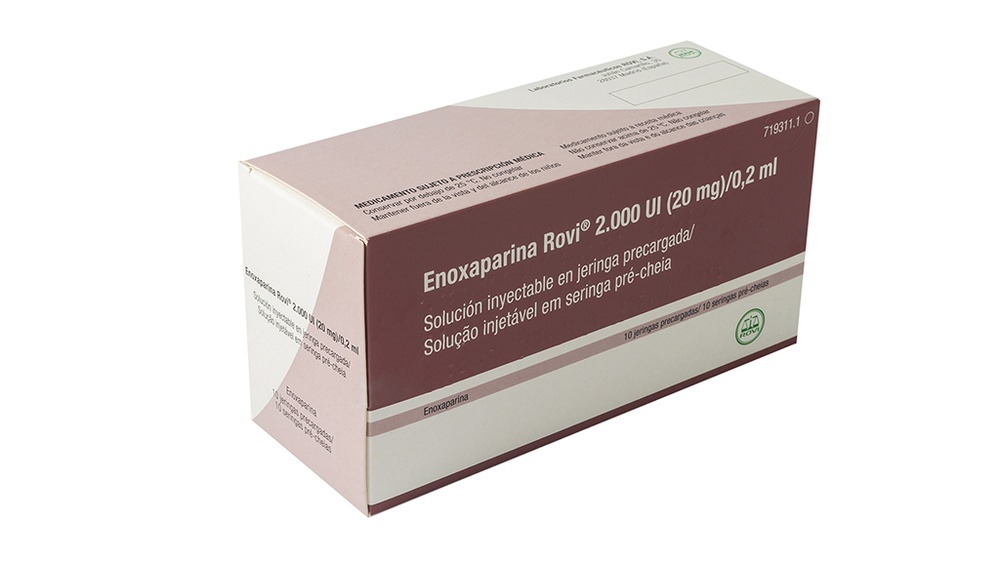 ENOXAPARINA ROVI 2.000 UI (20 mg)/0,2 mL SOLUÇÃO INJETÁVEL EM SERINGA PREENCHIDA