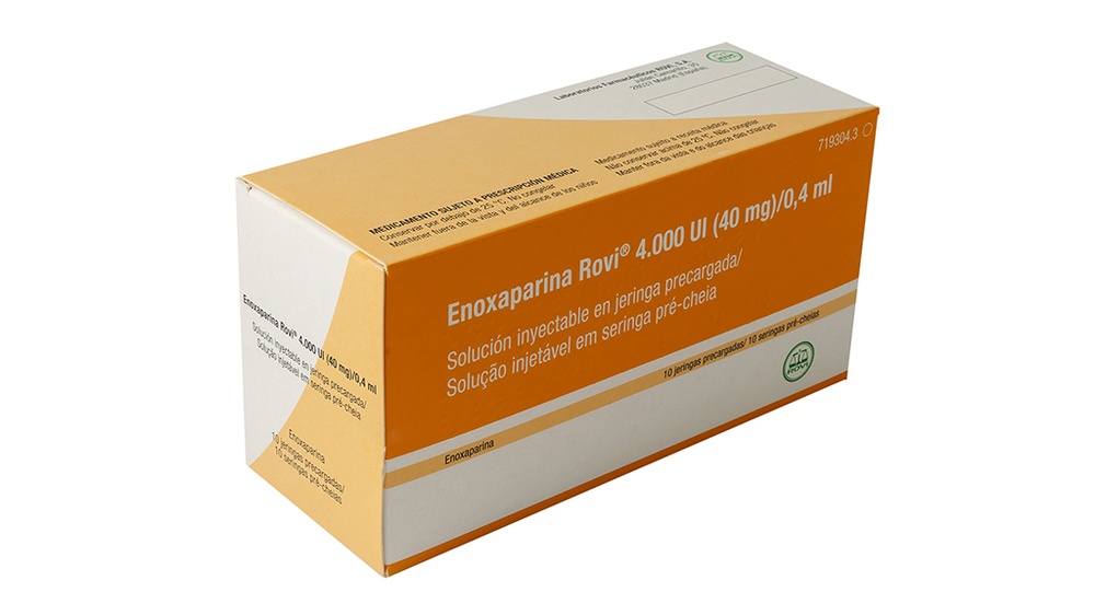 ENOXAPARINA ROVI 4.000 UI (40 mg)/0,4 mL SOLUÇÃO INJETÁVEL EM SERINGA PREENCHIDA