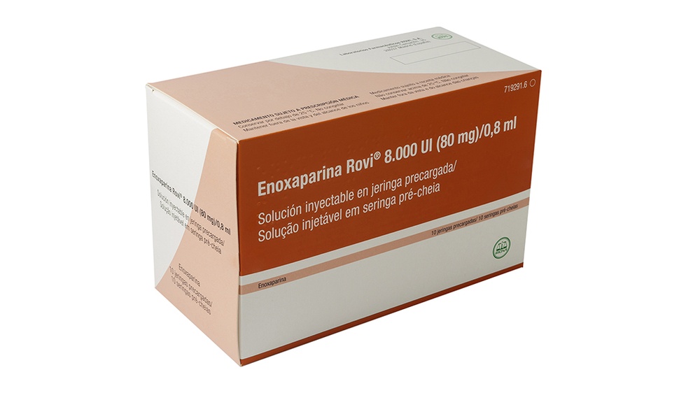 ENOXAPARINA ROVI 8.000 UI (80 mg)/0,8 mL SOLUÇÃO INJETÁVEL EM SERINGA PREENCHIDA
