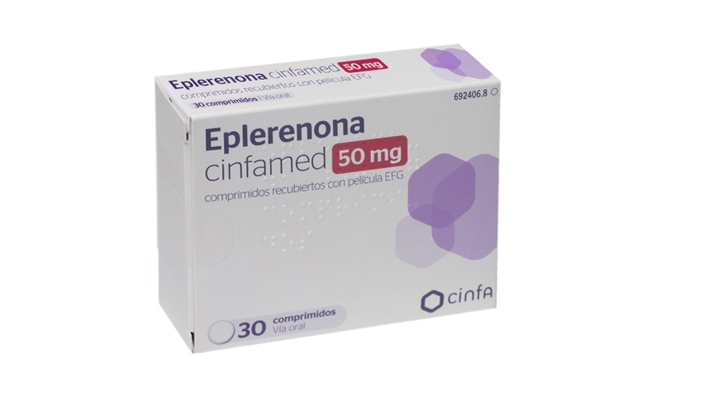 EPLERENONA CINFAMED 50 mg COMPRIMIDOS REVESTIDOS POR PELÍCULA