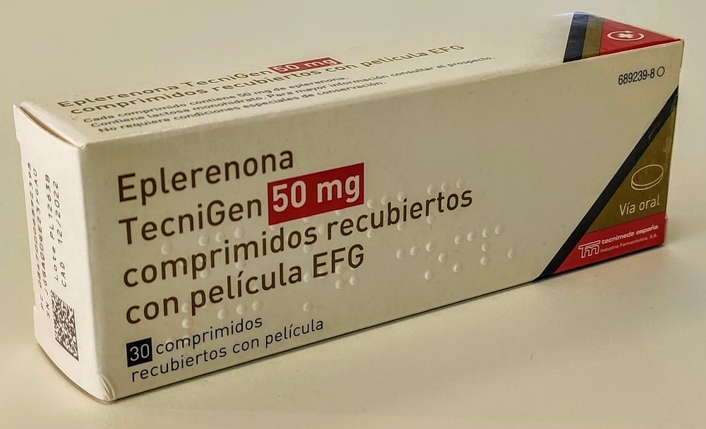 EPLERENONA TECNIGEN 50 mg COMPRIMIDOS REVESTIDOS POR PELÍCULA
