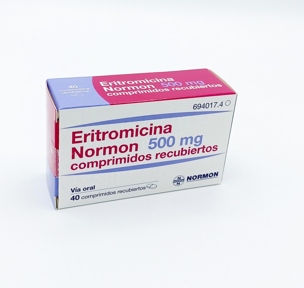 ERITROMICINA NORMON 500 mg COMPRIMIDOS REVESTIDOS
