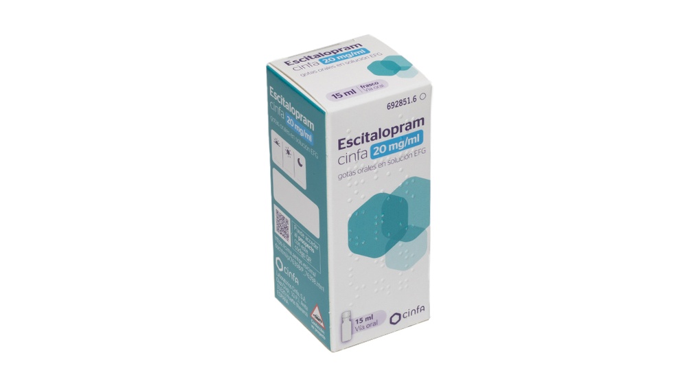 ESCITALOPRAM CINFA 20 mg/ml SOLUÇÃO ORAL EM GOTAS EFG