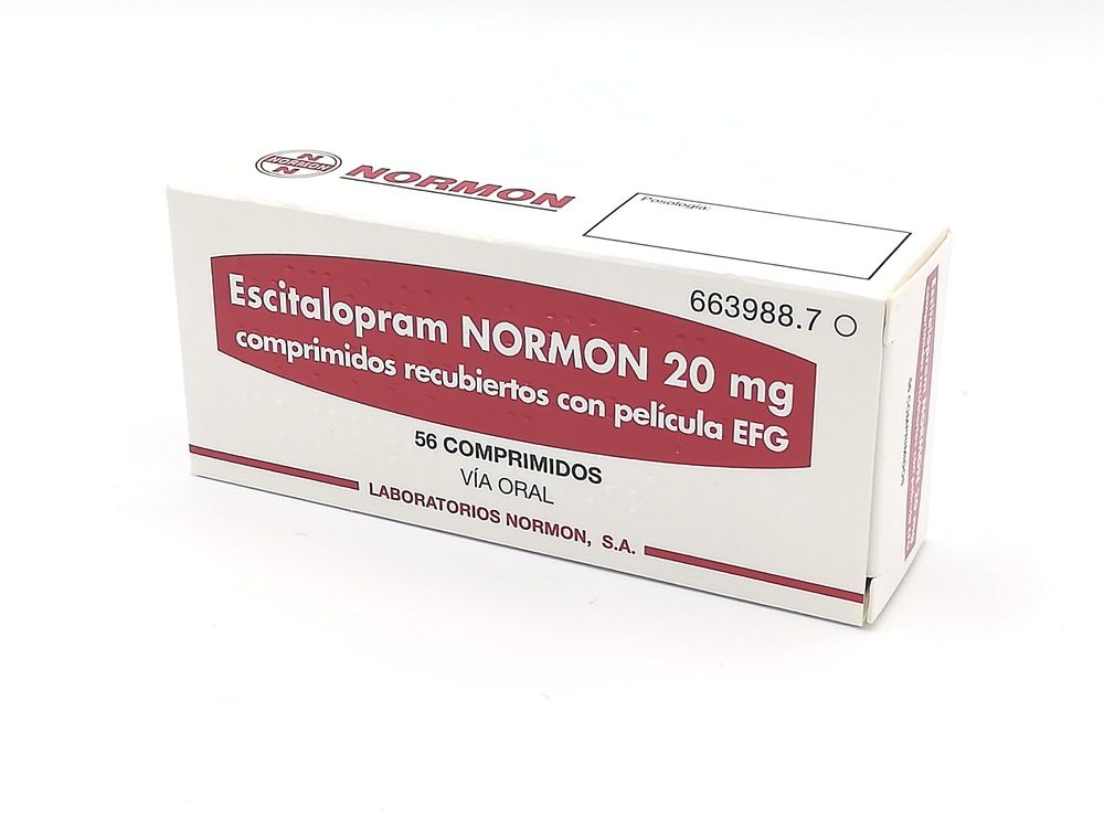 ESCITALOPRAM NORMON 20 mg COMPRIMIDOS REVESTIDOS POR PELÍCULA