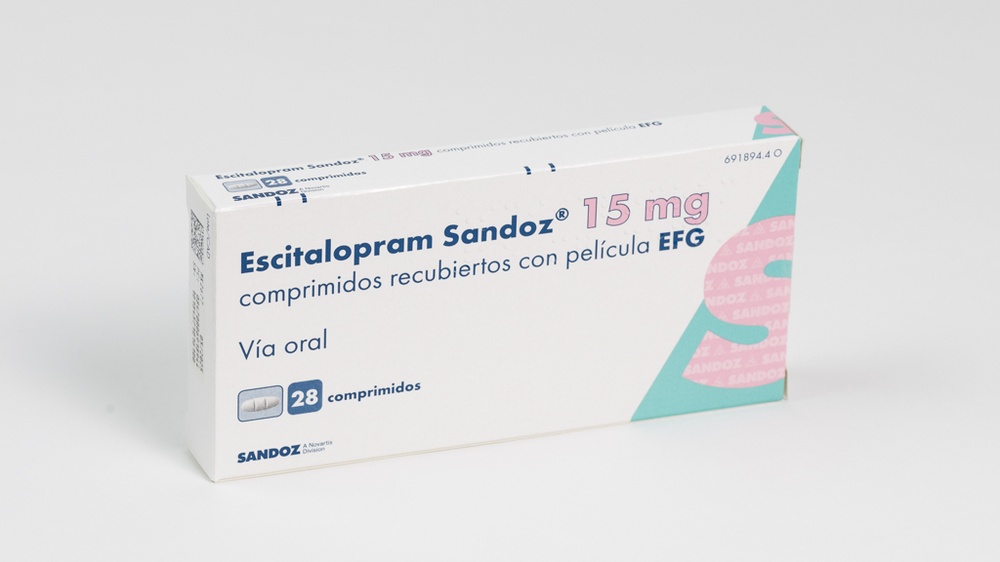 ESCITALOPRAM SANDOZ 15 mg COMPRIMIDOS REVESTIDOS POR PELÍCULA