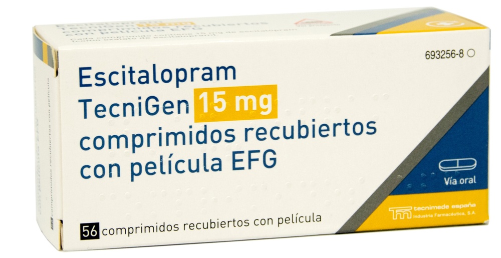 ESCITALOPRAM TECNIGEN 15 mg COMPRIMIDOS REVESTIDOS POR PELÍCULA