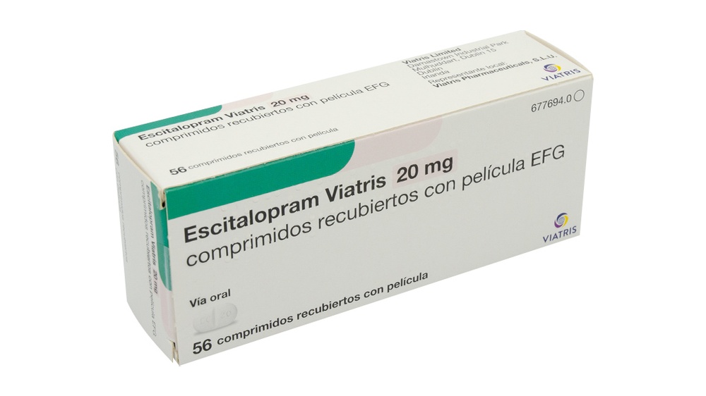 ESCITALOPRAM VIATRIS 20 mg COMPRIMIDOS REVESTIDOS POR PELÍCULA