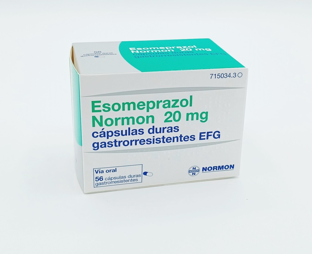 ESOMEPRAZOL NORMON 20 mg CÁPSULAS DURAS GASTRO-RESISTENTES