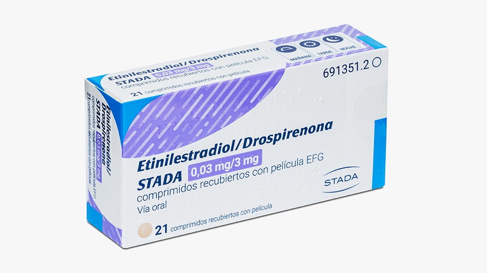 ETINILESTRADIOL/DROSPIRENONA STADA 0,03 mg/3 mg COMPRIMIDOS REVESTIDOS POR PELÍCULA