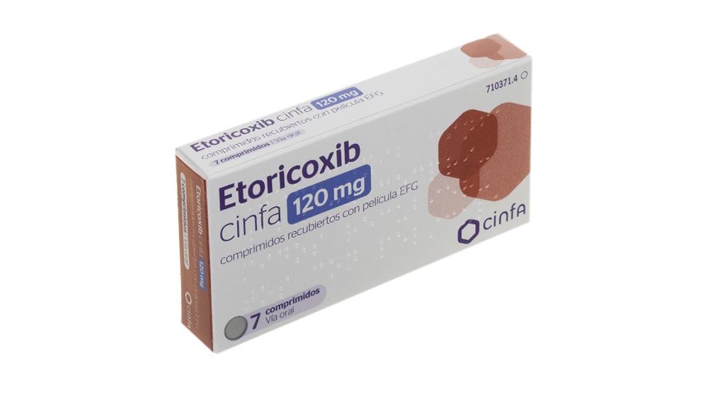 ETORICOXIB CINFA 120 mg COMPRIMIDOS REVESTIDOS POR PELÍCULA