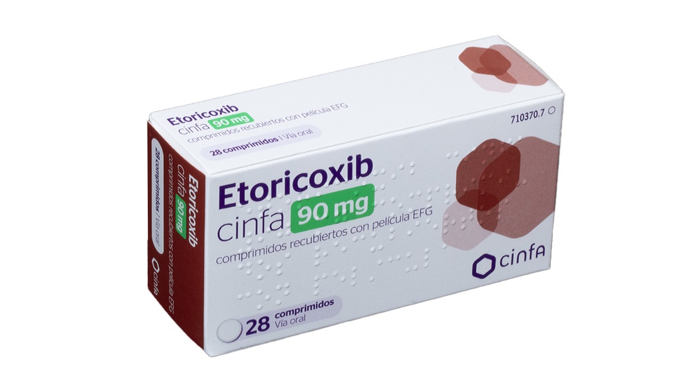 ETORICOXIB CINFA 90 mg COMPRIMIDOS REVESTIDOS POR PELÍCULA