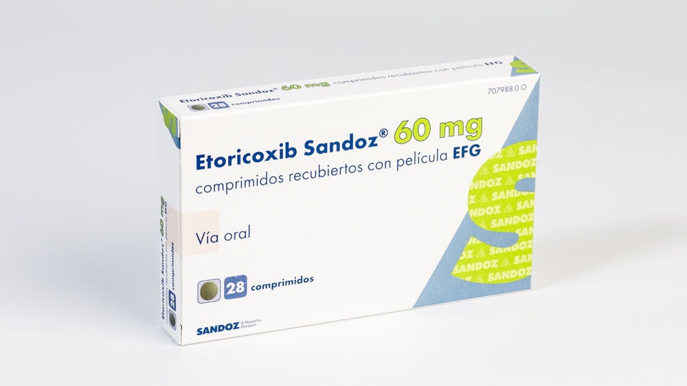 ETORICOXIB SANDOZ 60 mg COMPRIMIDOS REVESTIDOS POR PELÍCULA