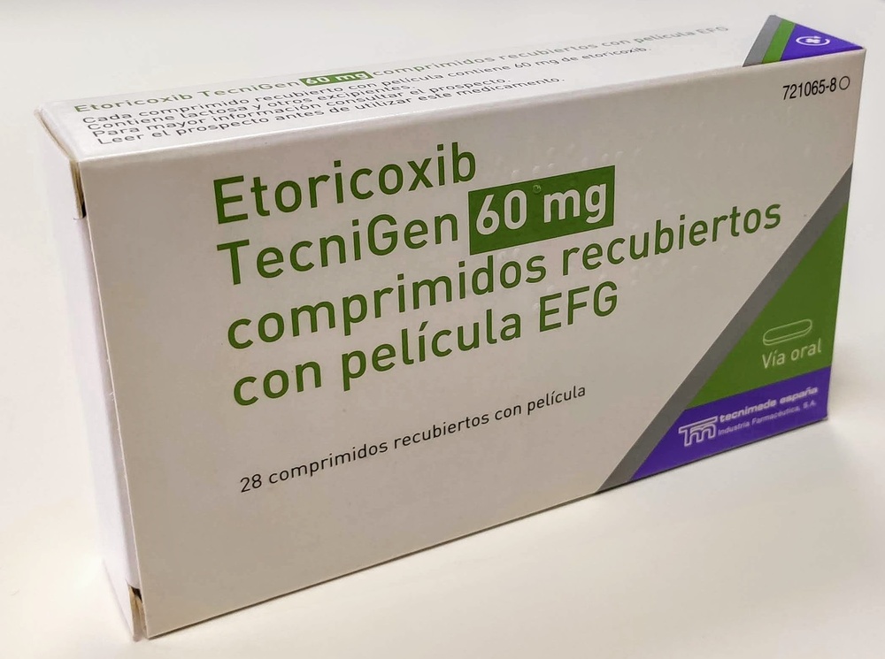 ETORICOXIB TECNIGEN 60 mg COMPRIMIDOS REVESTIDOS POR PELÍCULA