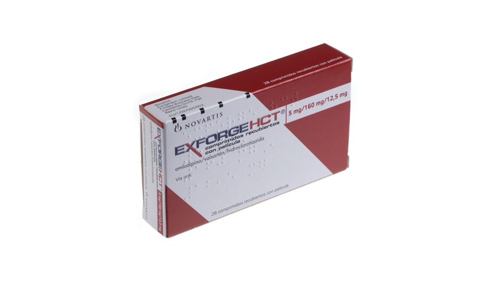 EXFORGE HCT 5 mg/160 mg/12,5 mg COMPRIMIDOS REVESTIDOS POR PELÍCULA