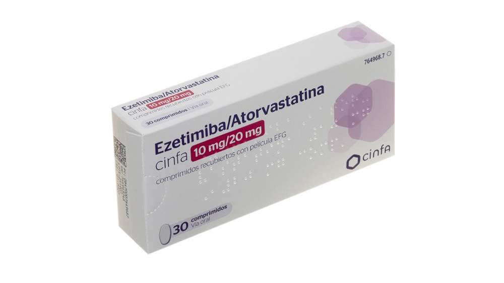 EZETIMIBA/ATORVASTATINA CINFA 10 mg/20 mg COMPRIMIDOS REVESTIDOS POR PELÍCULA