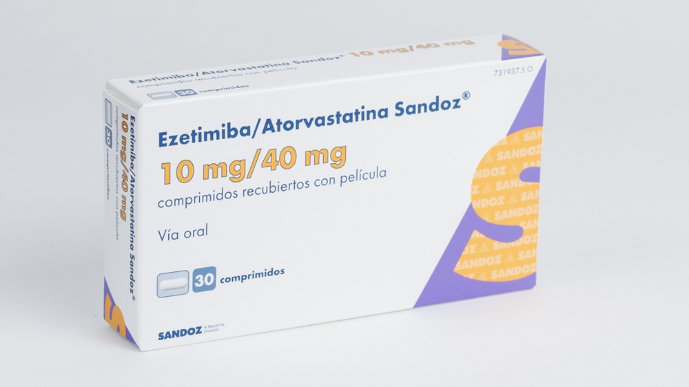 EZETIMIBA/ATORVASTATINA SANDOZ 10 mg/40 mg COMPRIMIDOS REVESTIDOS POR PELÍCULA