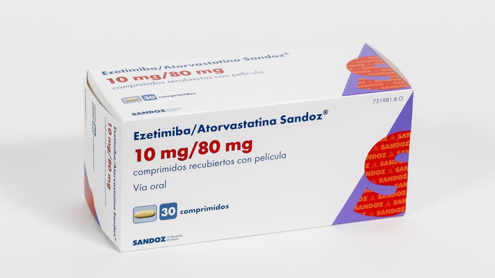 EZETIMIBA/ATORVASTATINA SANDOZ 10 mg/80 mg COMPRIMIDOS REVESTIDOS POR PELÍCULA