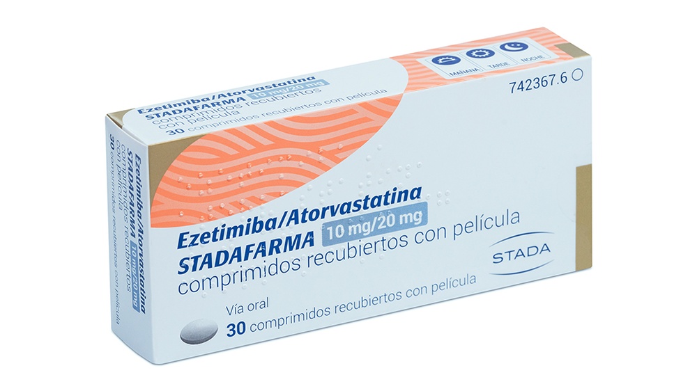 EZETIMIBA/ATORVASTATINA STADAFARMA 10 mg/20 mg COMPRIMIDOS REVESTIDOS POR PELÍCULA
