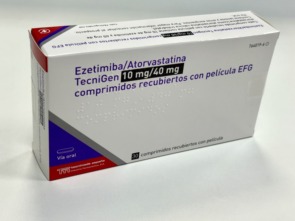 EZETIMIBA/ATORVASTATINA TECNIGEN 10 mg/40 mg COMPRIMIDOS REVESTIDOS POR PELÍCULA