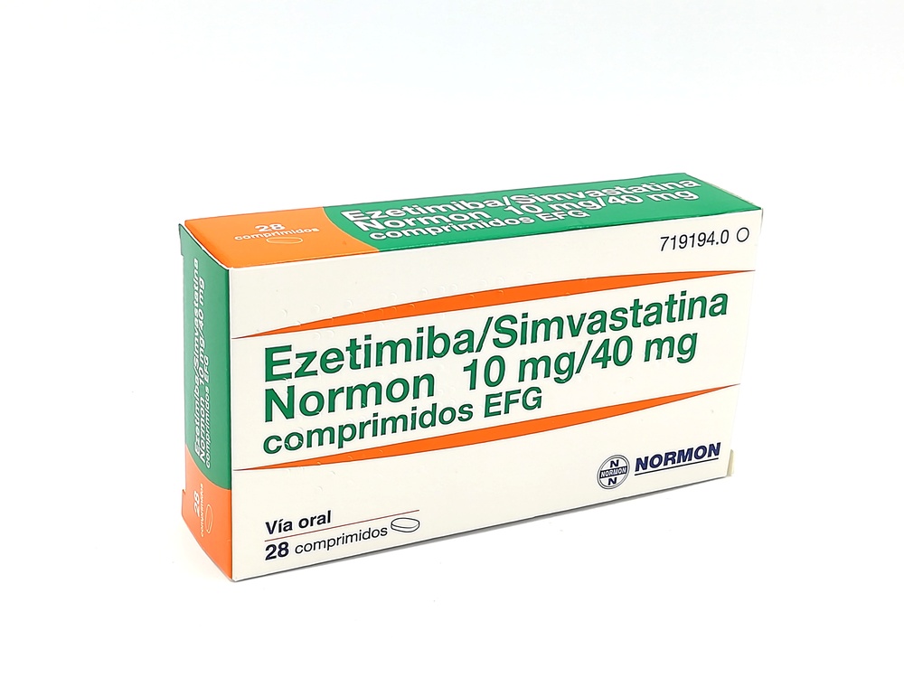 EZETIMIBA/SIMVASTATINA NORMON 10 mg/40 mg COMPRIMIDOS