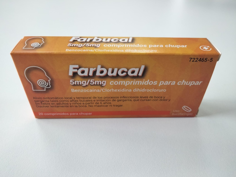 FARBUCAL 5 MG/5 MG COMPRIMIDOS PARA CHUPAR