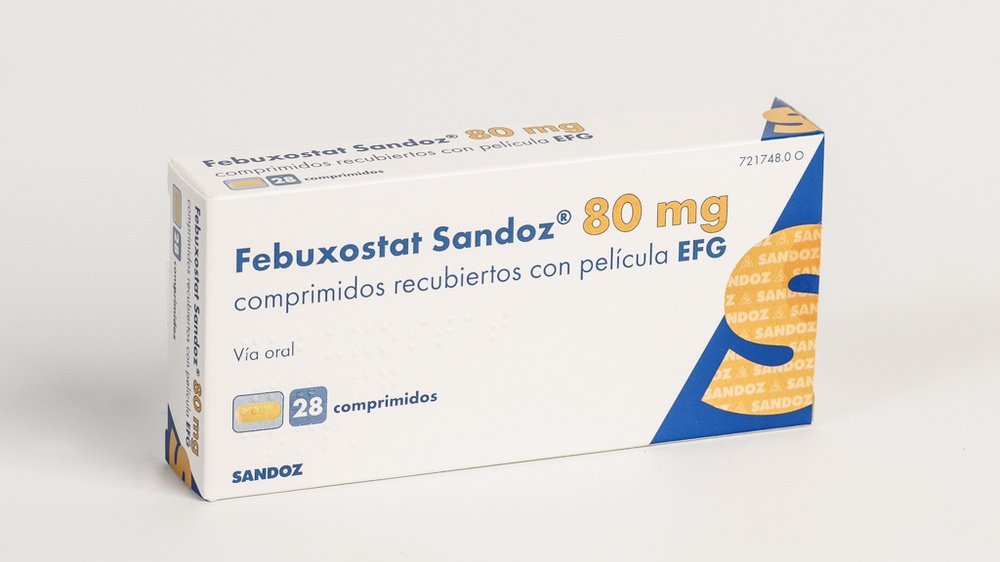 FEBUXOSTAT SANDOZ 80 mg COMPRIMIDOS REVESTIDOS POR PELÍCULA