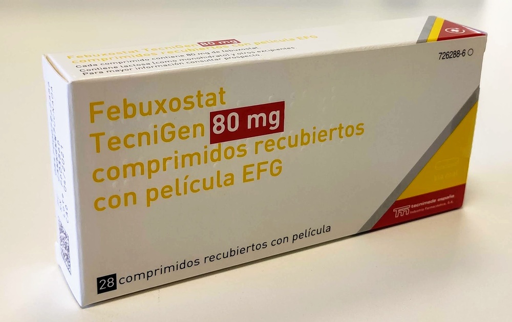 FEBUXOSTAT TECNIGEN 80 mg COMPRIMIDOS REVESTIDOS POR PELÍCULA