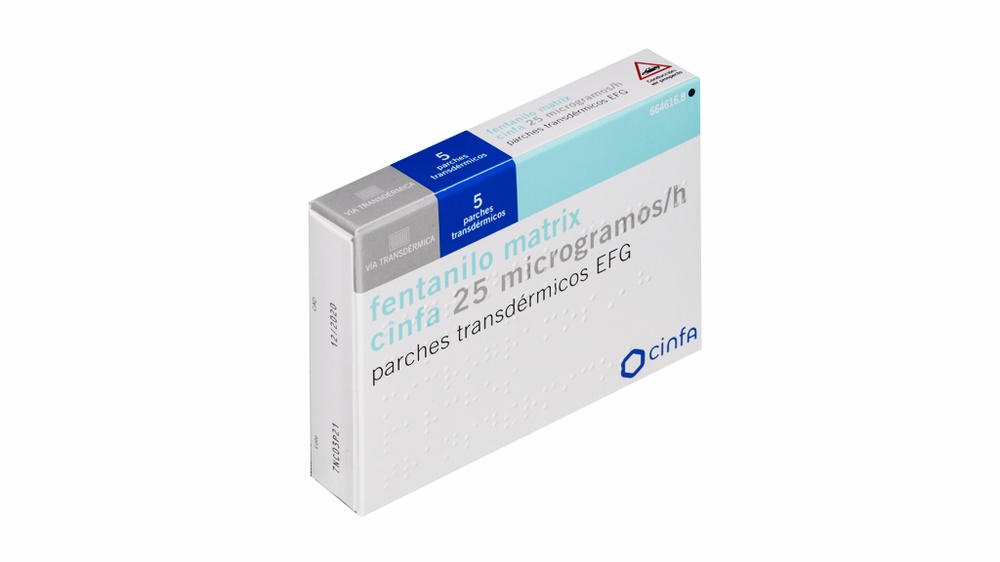 FENTANIL MATRIX CINFA 25 microgramas/hora AUTOCLUSIVOS TRANSDÉRMICOS