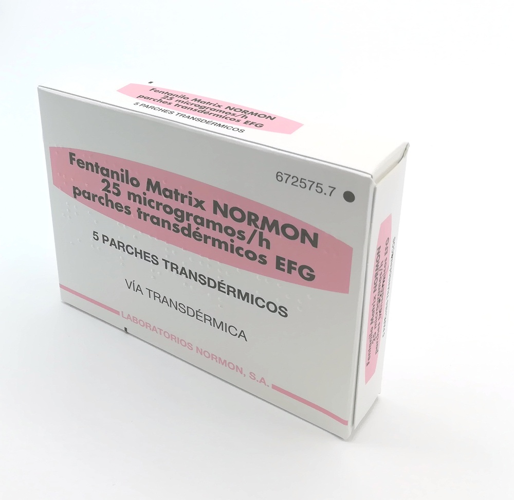 FENTANIL MATRIX NORMON 25 microgramas/hora DESPERDÍVEIS TRANSDÉRMICOS