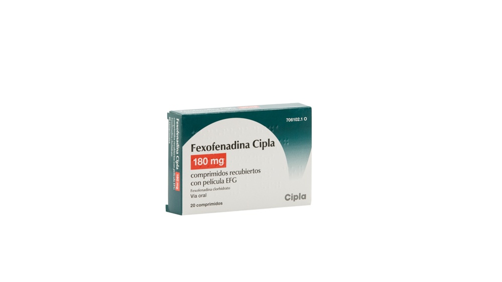 FEXOFENADINA CIPLA 180 mg COMPRIMIDOS REVESTIDOS POR PELÍCULA