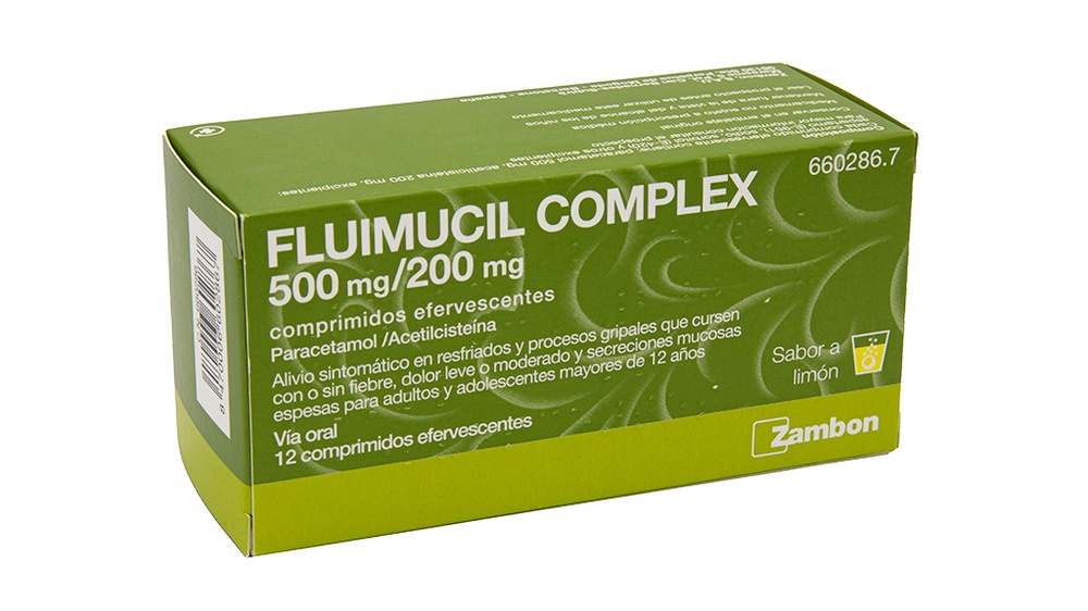 FLUIMUCIL COMPLEX 500 mg/200 mg COMPRIMIDOS EFERVESCENTES