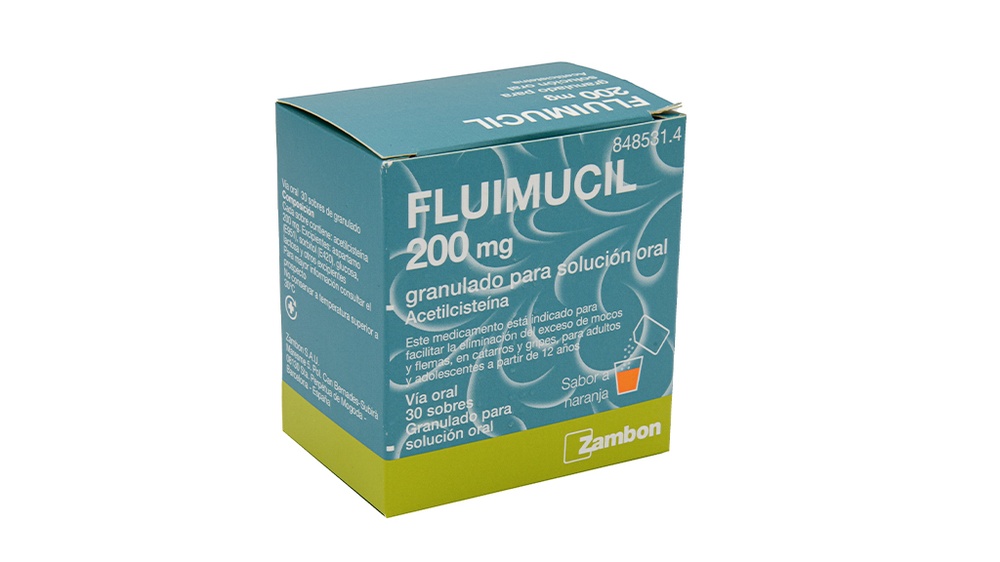 FLUIMUCIL 200 mg GRÂNULOS PARA SOLUÇÃO ORAL