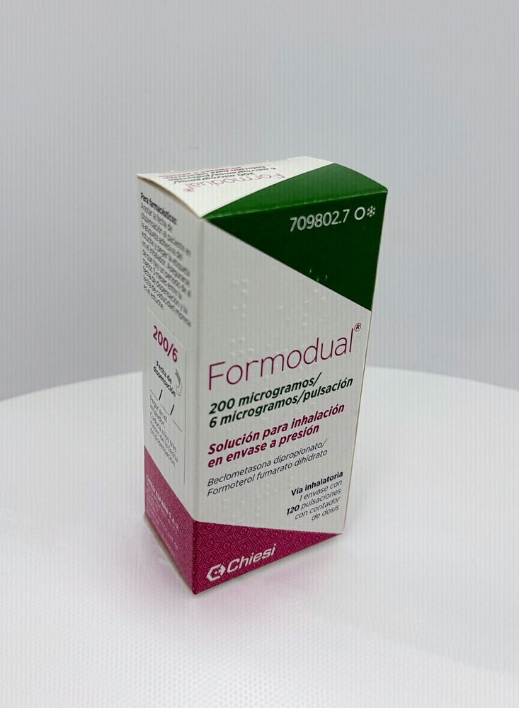 FORMODUAL 200 microgramas / 6 microgramas / disparo solução para inalação em embalagem pressurizada