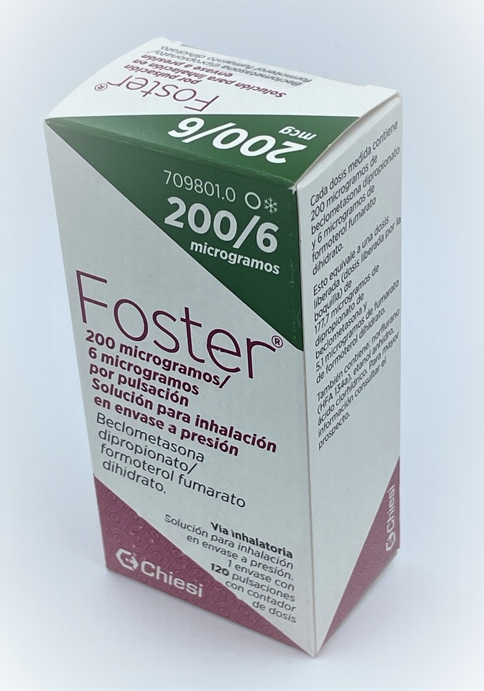 FOSTER 200 microgramas / 6 microgramas / disparo solução para inalação em embalagem pressurizada