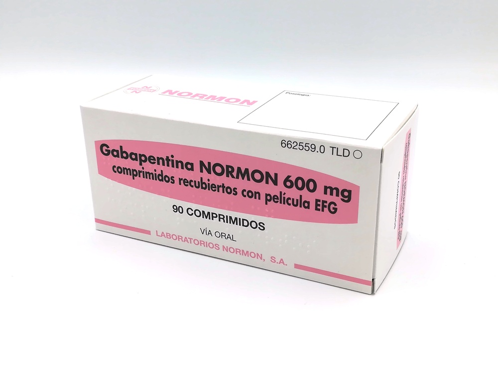 GABAPENTINA NORMON 600 mg COMPRIMIDOS REVESTIDOS POR PELÍCULA
