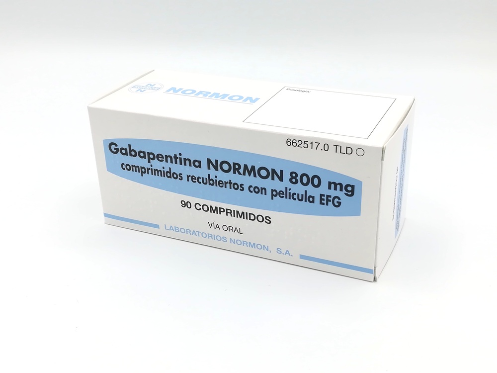 GABAPENTINA NORMON 800 mg COMPRIMIDOS REVESTIDOS POR PELÍCULA