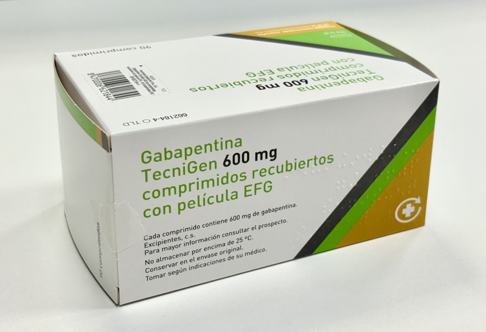 GABAPENTINA TECNIGEN 600 mg COMPRIMIDOS REVESTIDOS POR PELÍCULA