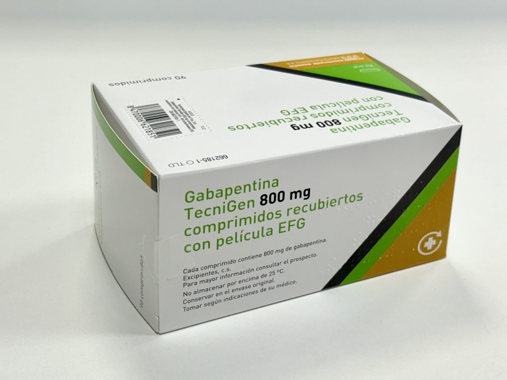 GABAPENTINA TECNIGEN 800 mg COMPRIMIDOS REVESTIDOS POR PELÍCULA